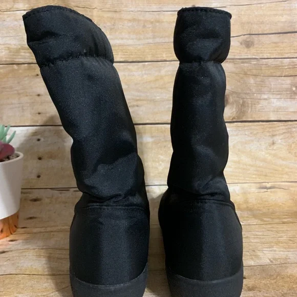 Tecnica women 6.5 snow boots embroidered floral vintage nylon ditzy pull on - Picture 3 of 7